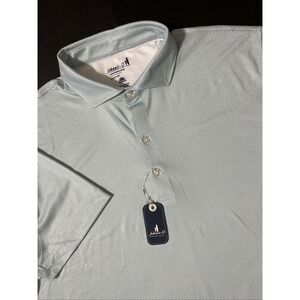 Johnnie O NWT Men's Sz M Polo Shirt Chippy Green Grass Pattern JMPO100320 NWT